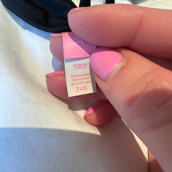 Victoria’s Secret Black Ruffled Push-Up Bikini Top Size 34B - Picture 8 of 10